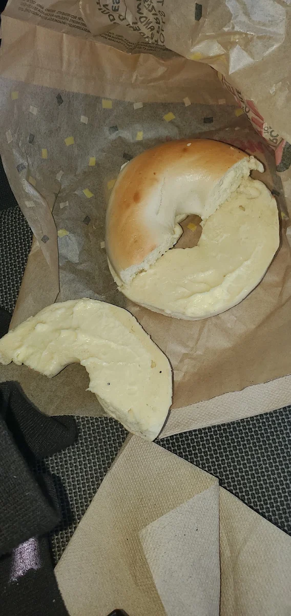 Plain Bagel Toasted Apparently not with Butter