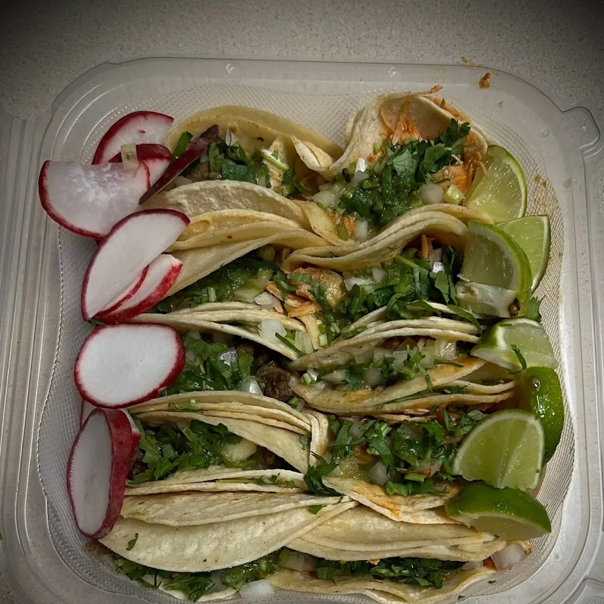 Shredded Chicken Tacos and Asada Tacos