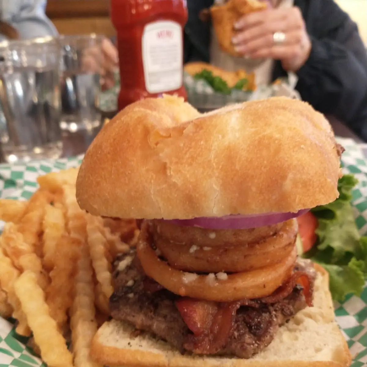 Blue Cheese Burger and Fries