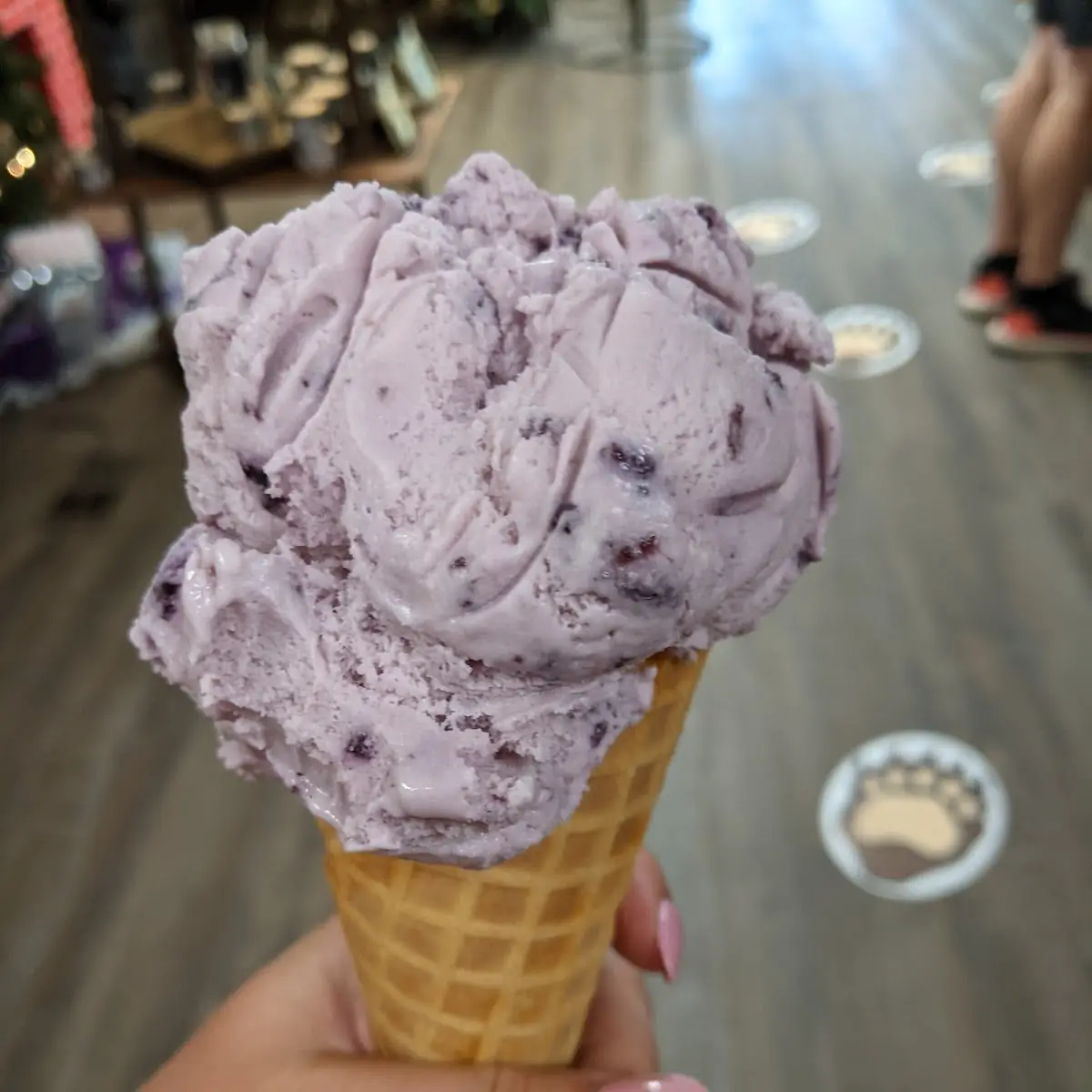 Huckleberry Ice Cream Cone