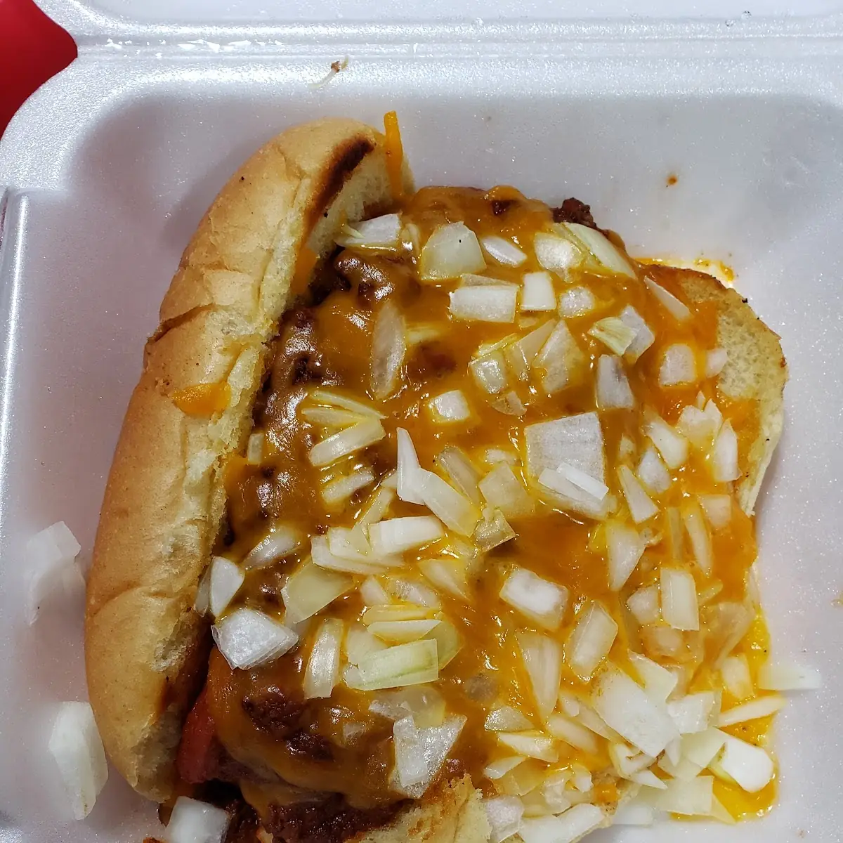 Chili Cheese Dog w Onion