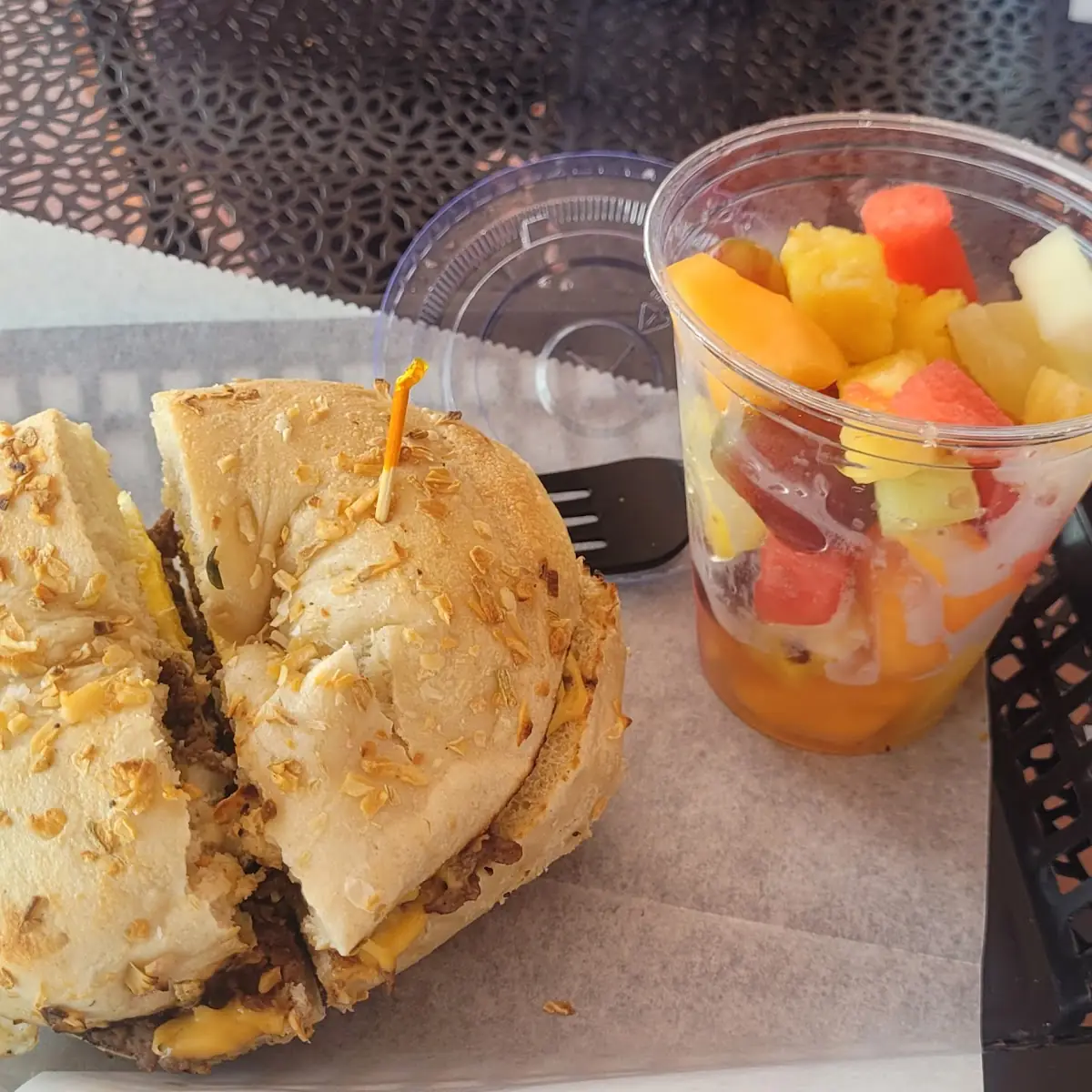 Bacon Egg Cheese Bagel Sandwich