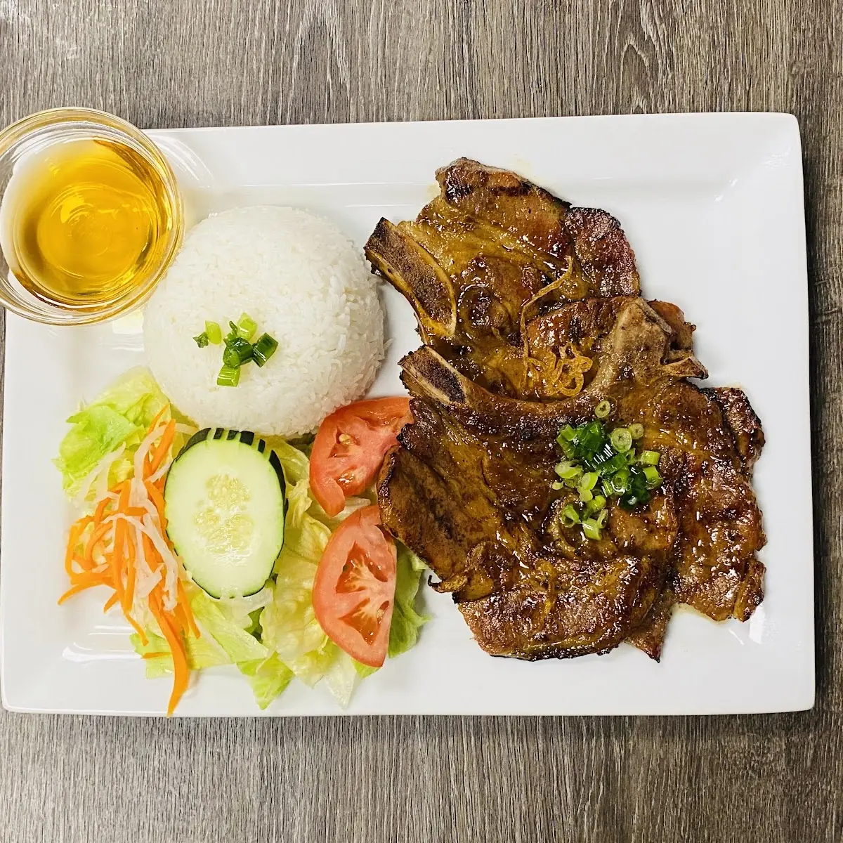 Grilled Pork Chop Over Rice Cơm Sườn Nướng