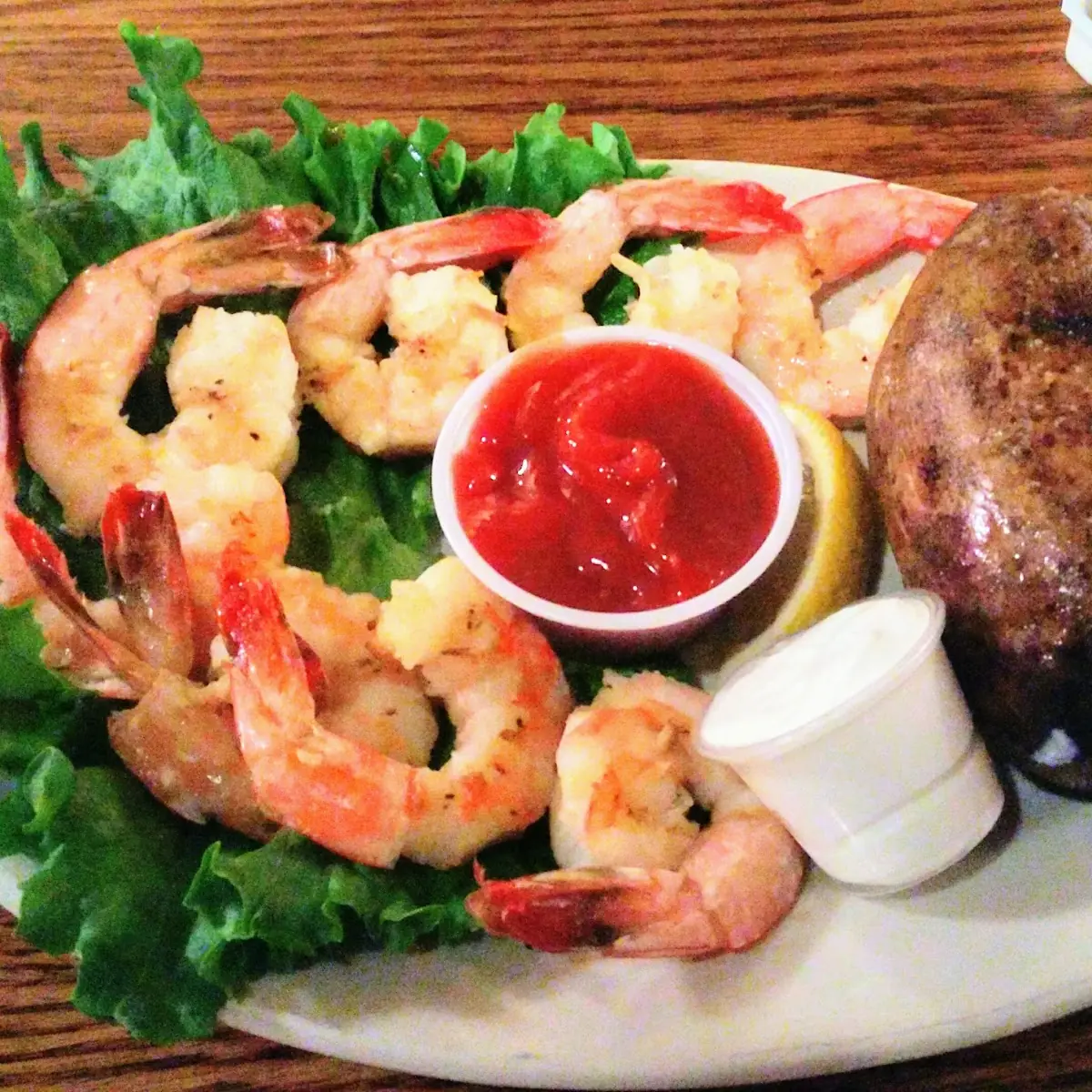 Grilled Shrimp & Baked Potato
