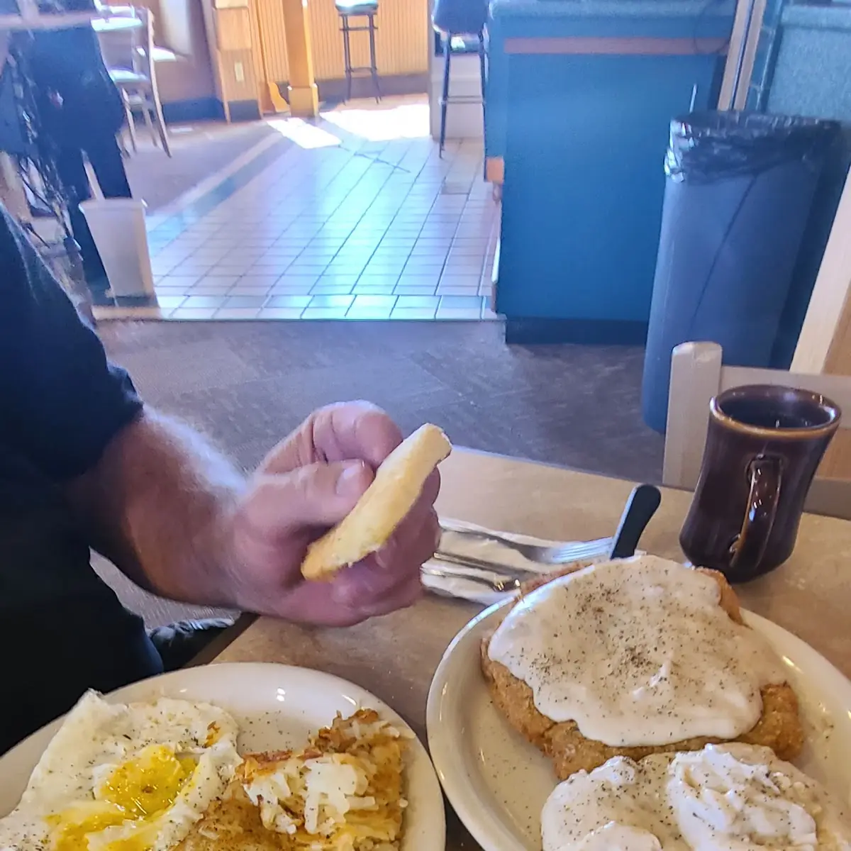 3 Eggs Hashbrowns and Chicken Fried Steak