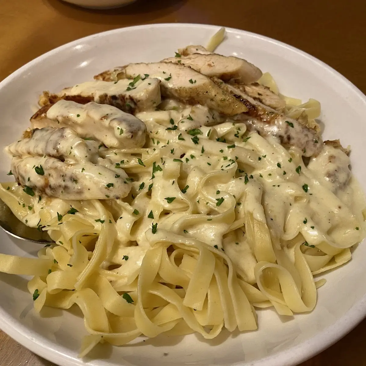 Chicken Alfredo 19 with Salad or Soup