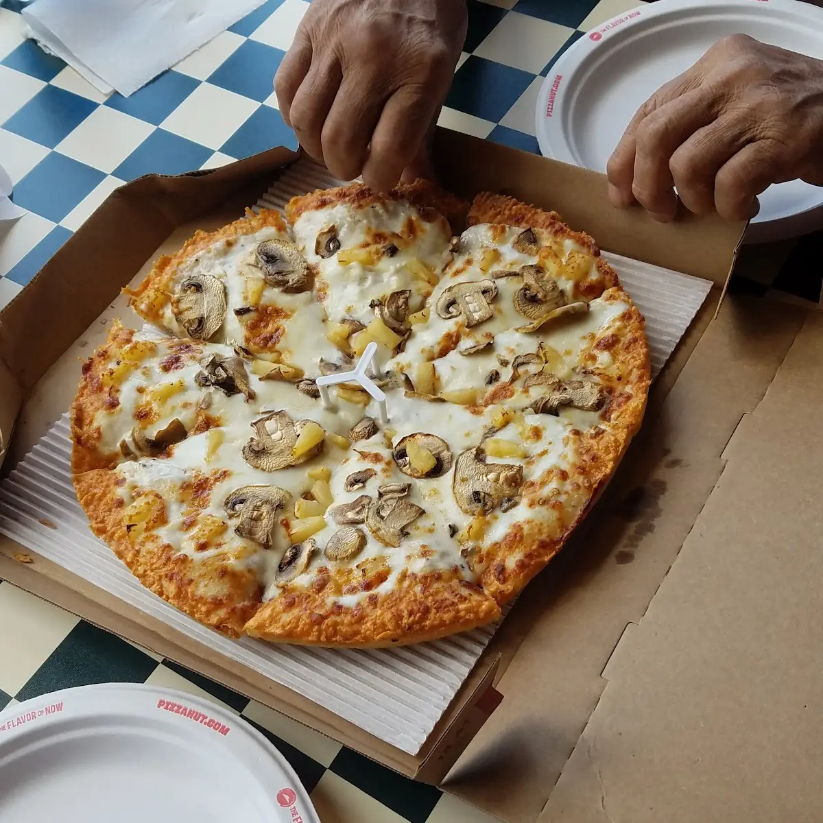 Pineapple & Mushroom Pizza