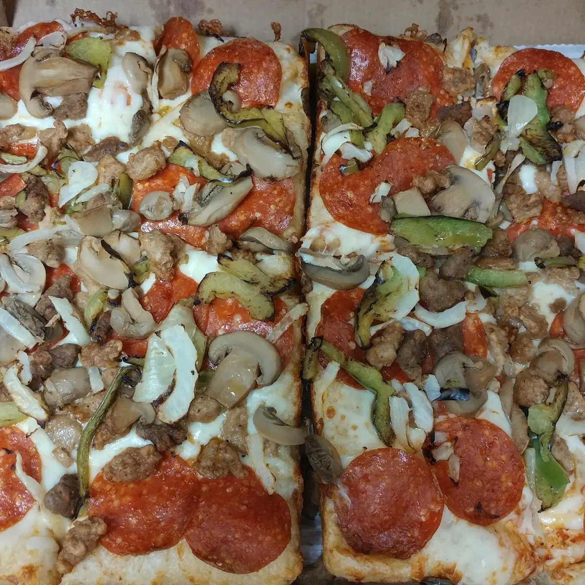 Deep Dish Cheese Stuffed Crust Supreme Pizza
