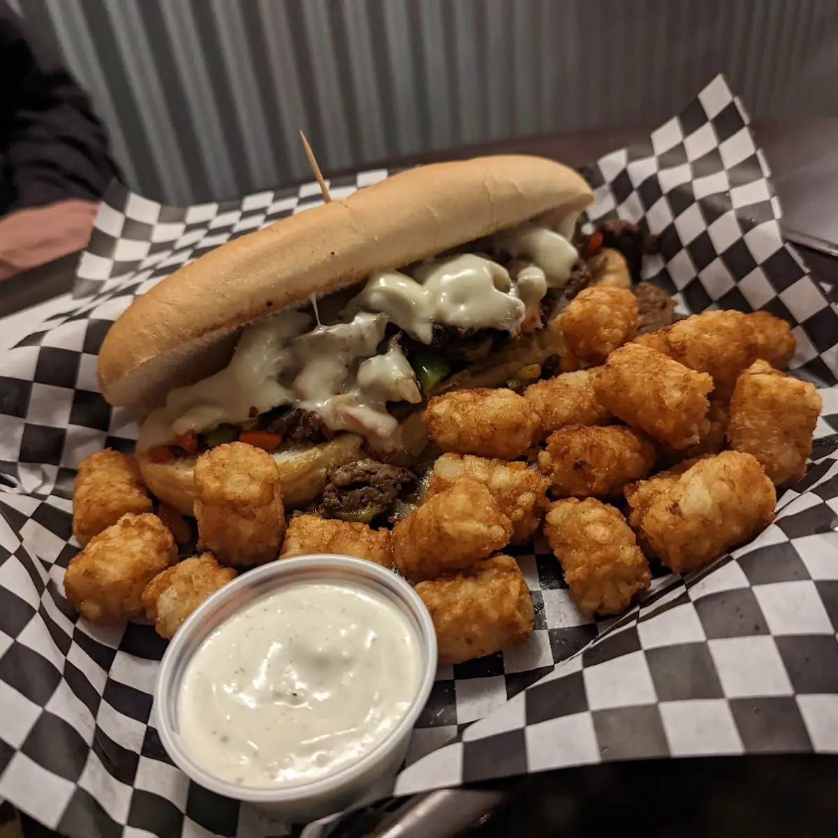Philly Cheese Steak with Tots