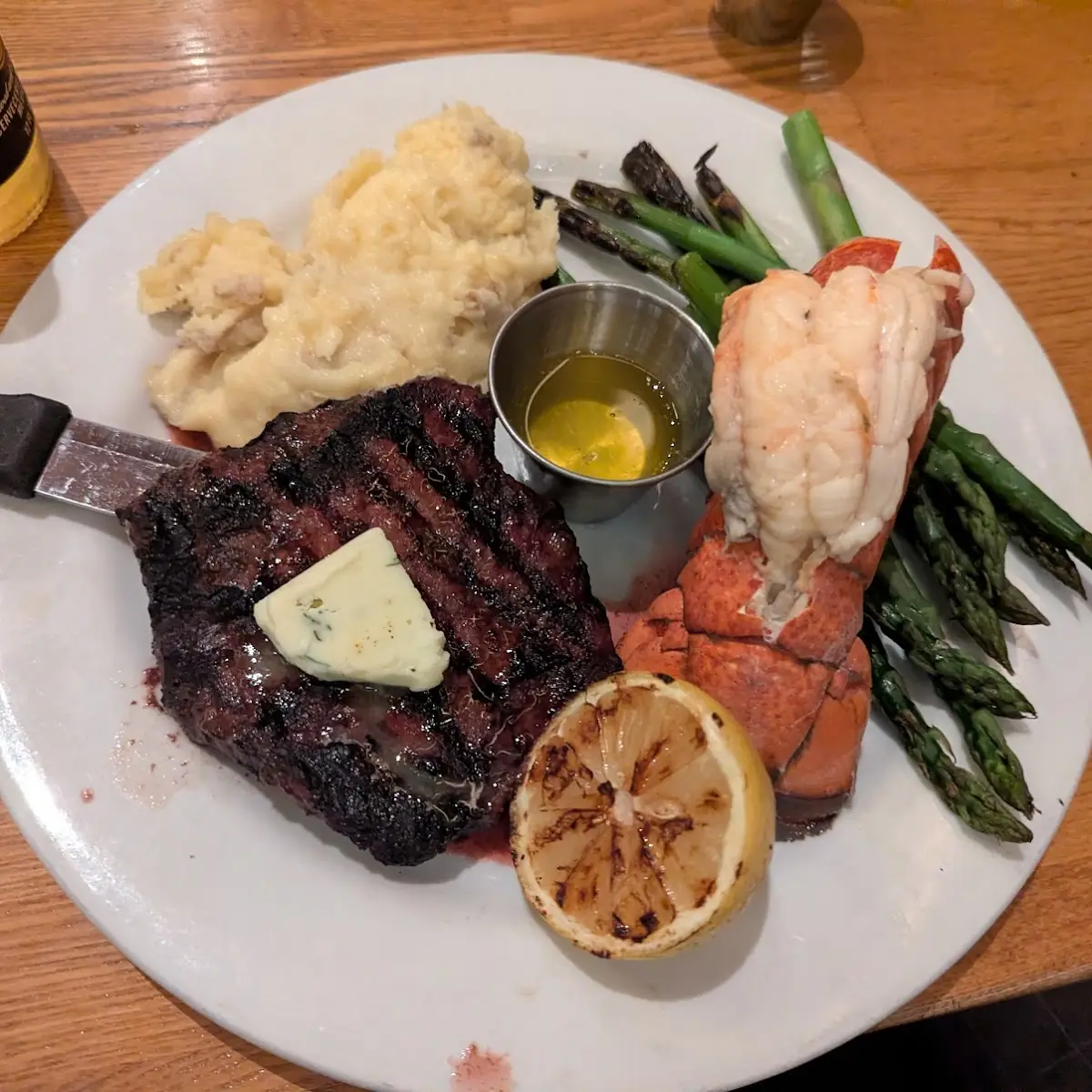 Prime Flat Iron Steak & Petite Maine Lobster Tail