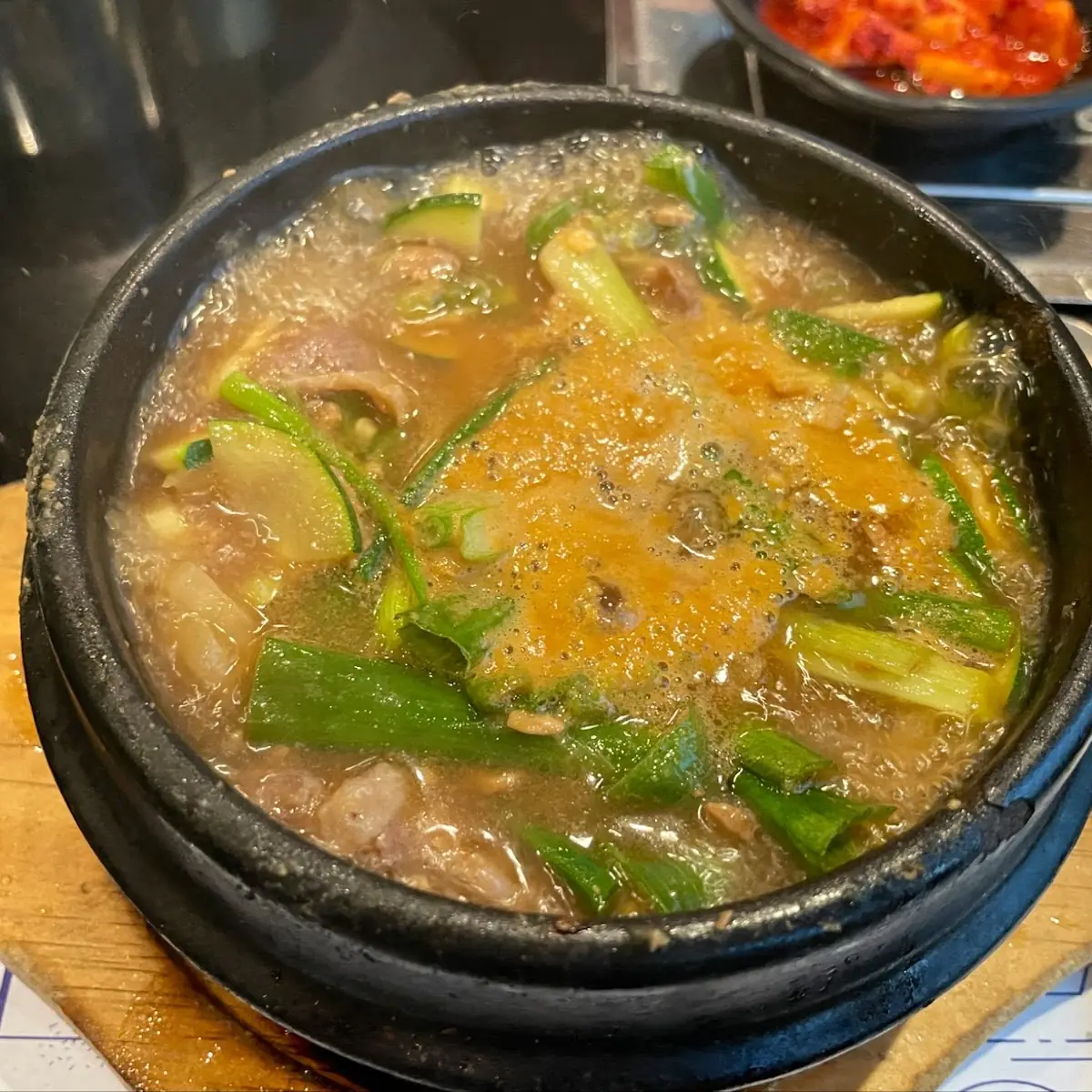 bean paste stew w brisket 차돌 된장찌개