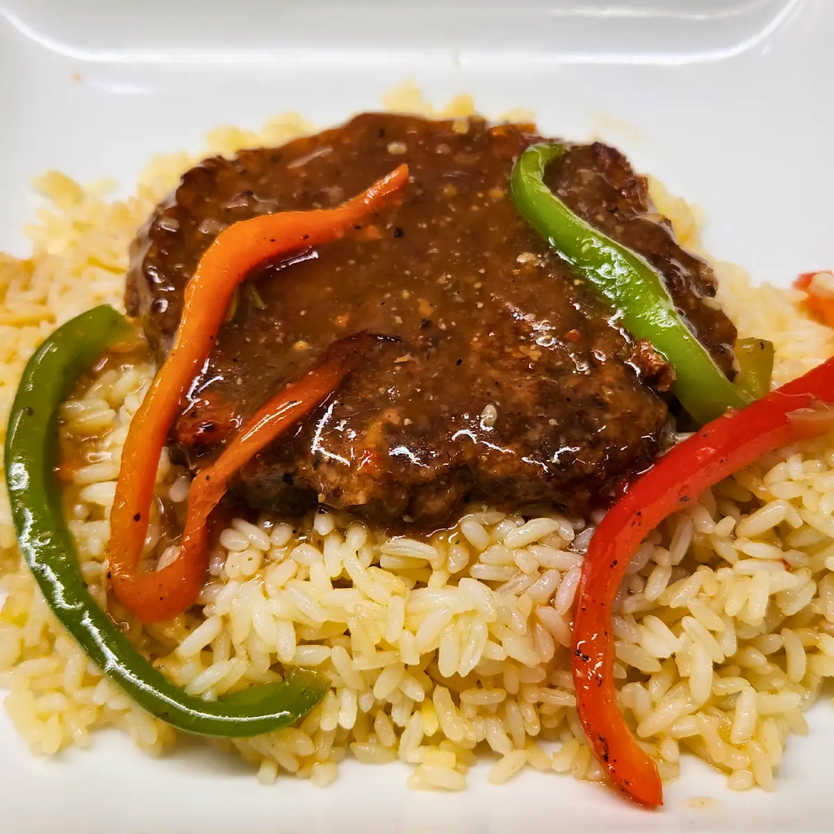 Hamburger Steak Rice Tue & Sat Only
