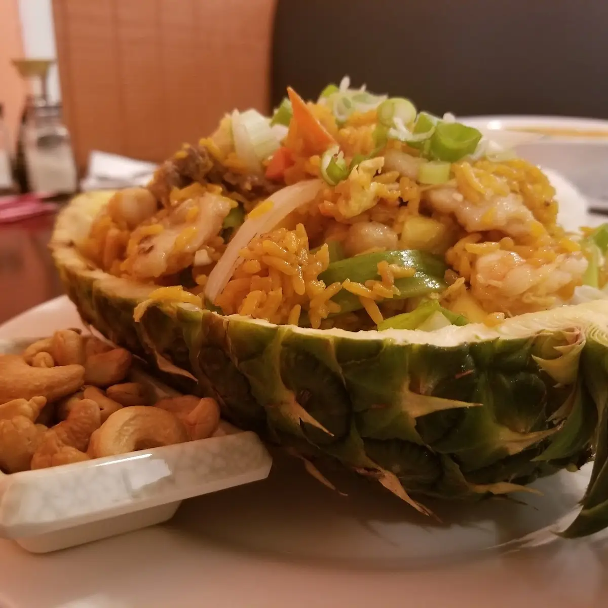 Pineapple Fried Rice w Cashews on the Side