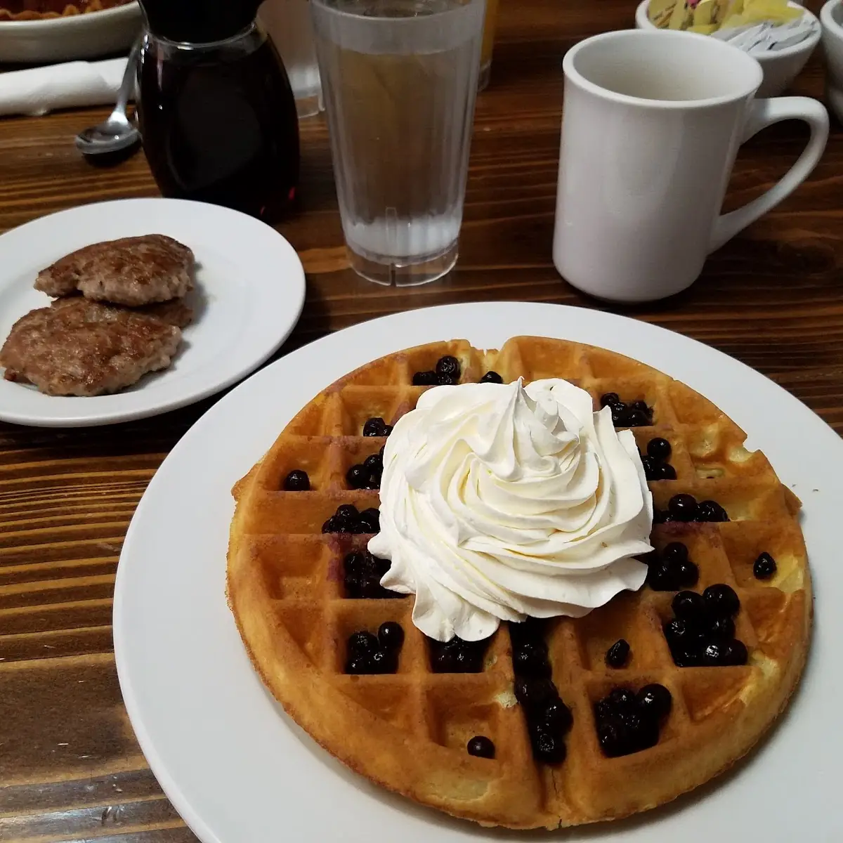 Belgian Waffle and Sausage