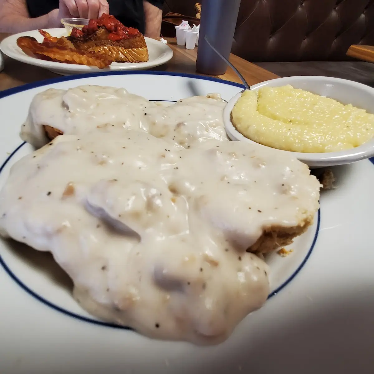 Biscuit & Sausage Gravy with Cheese Grits