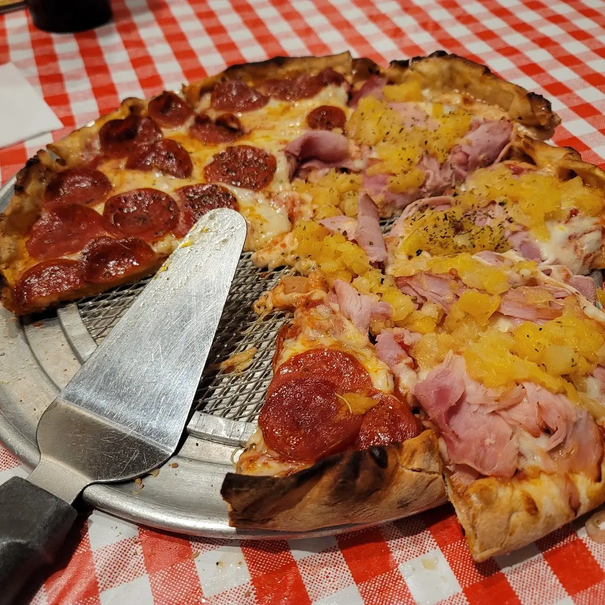 Double Pepperoni and Hawaiian Pizza