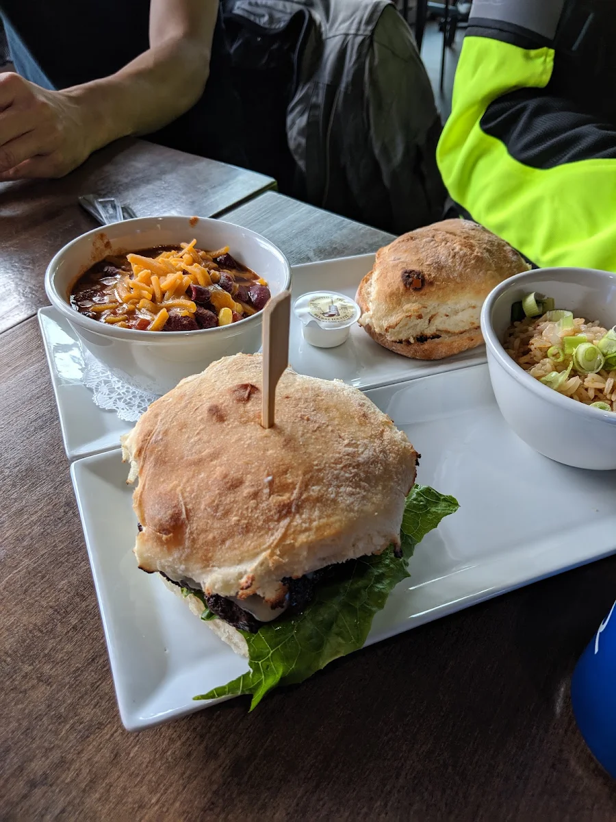 Kekuli Bannock Burger, Kekuli Café Coffee- Merritt
