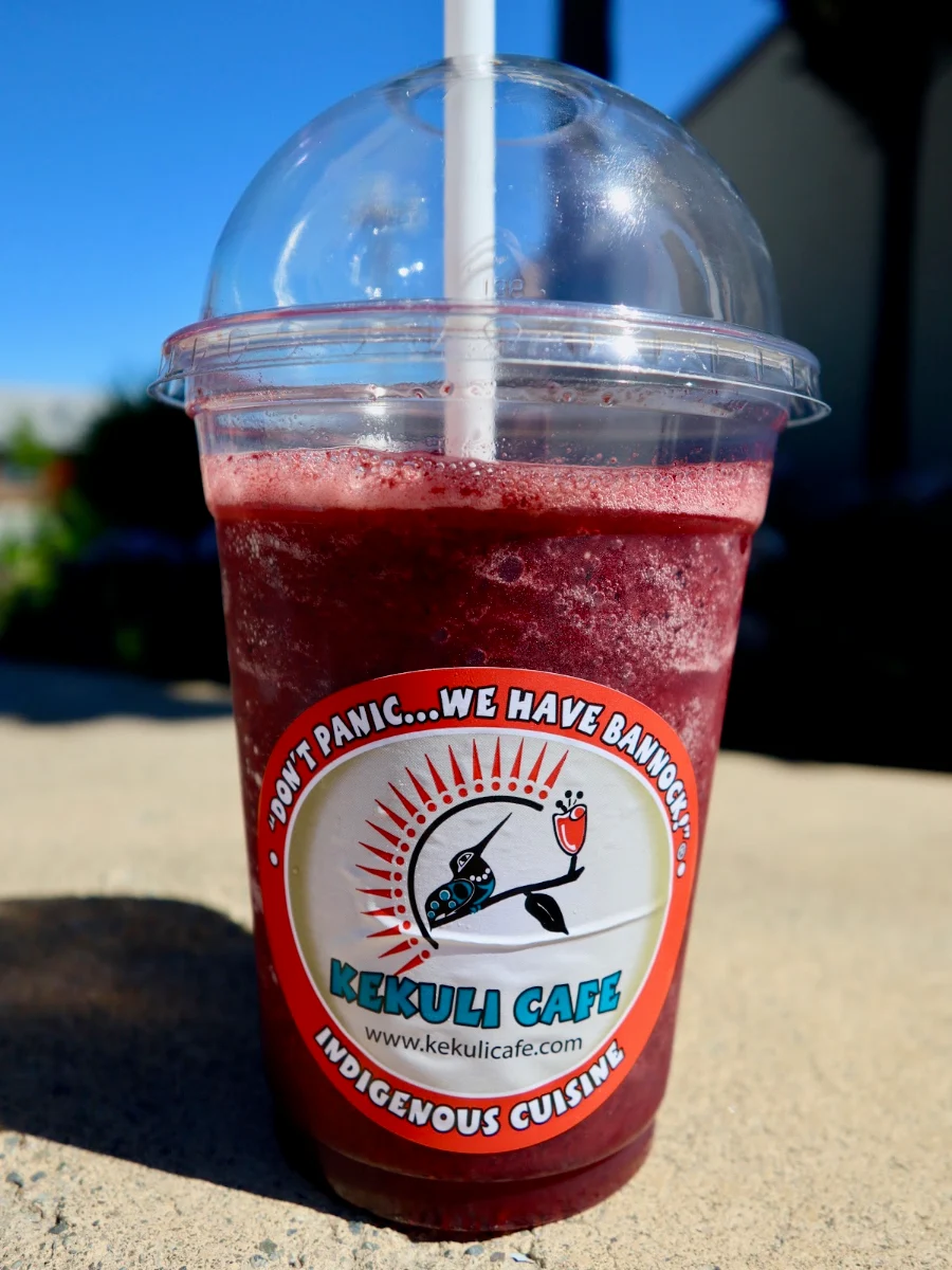 Saskatoon Wildberry Smoothie, Kekuli Café Coffee- Merritt