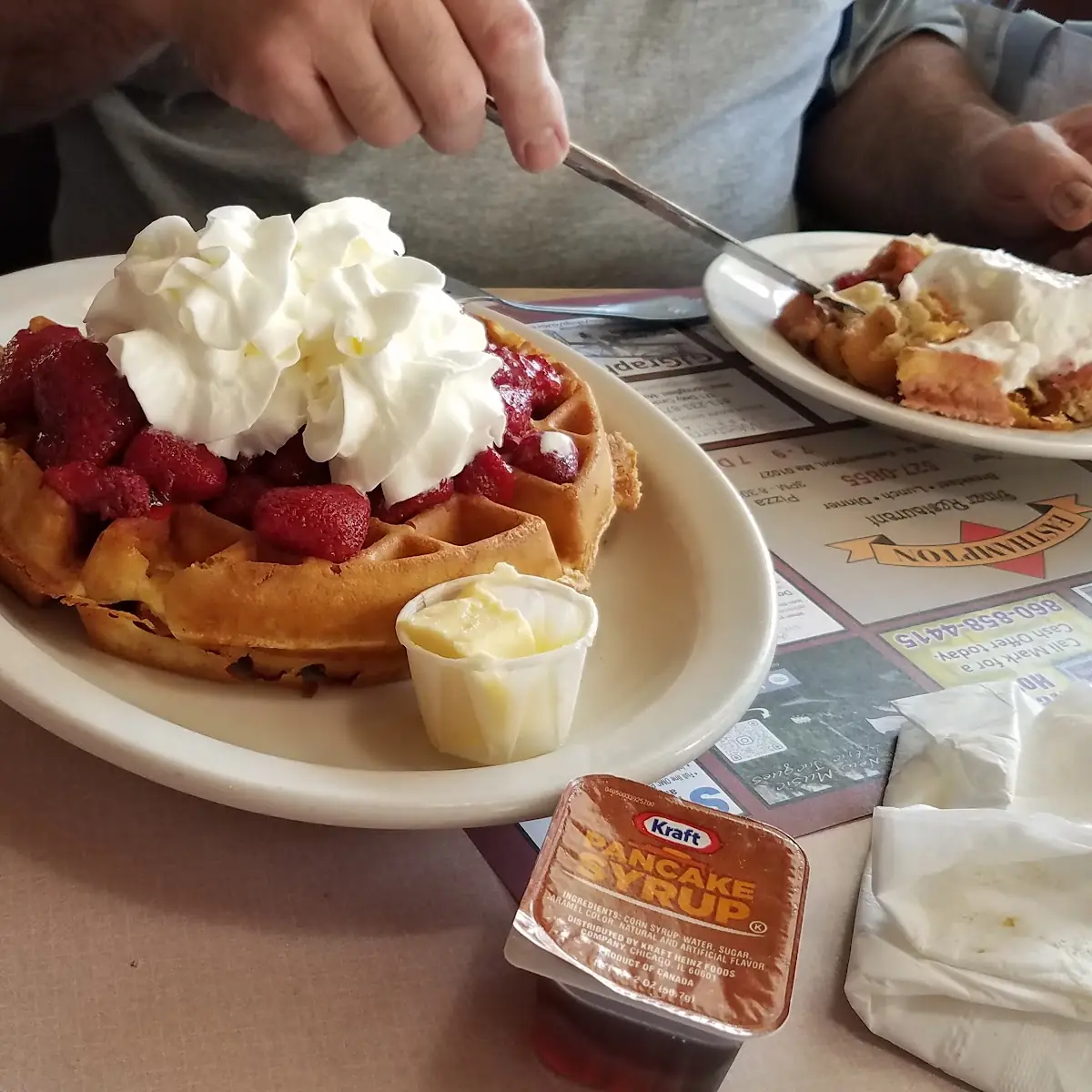 Belgian Waffle with Strawberries