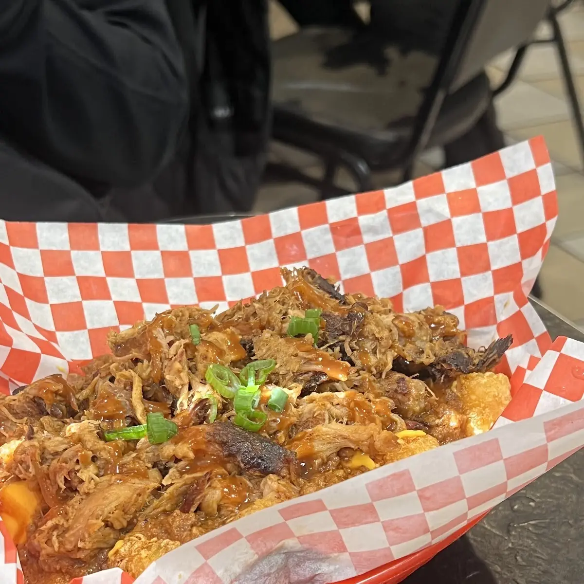 Pulled Pork Chili Cheese Tater Tots