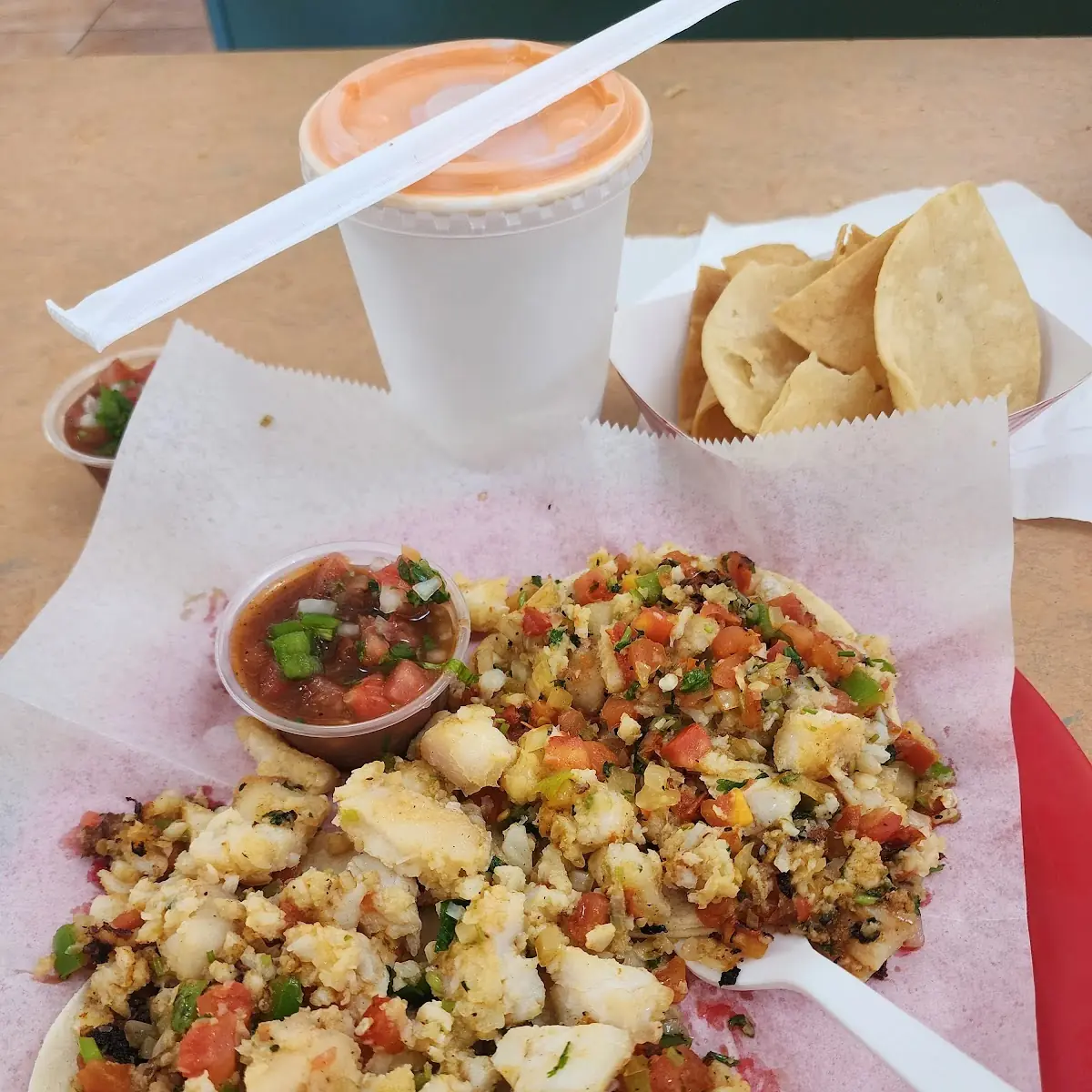 Fish Tacos Carrot Juice