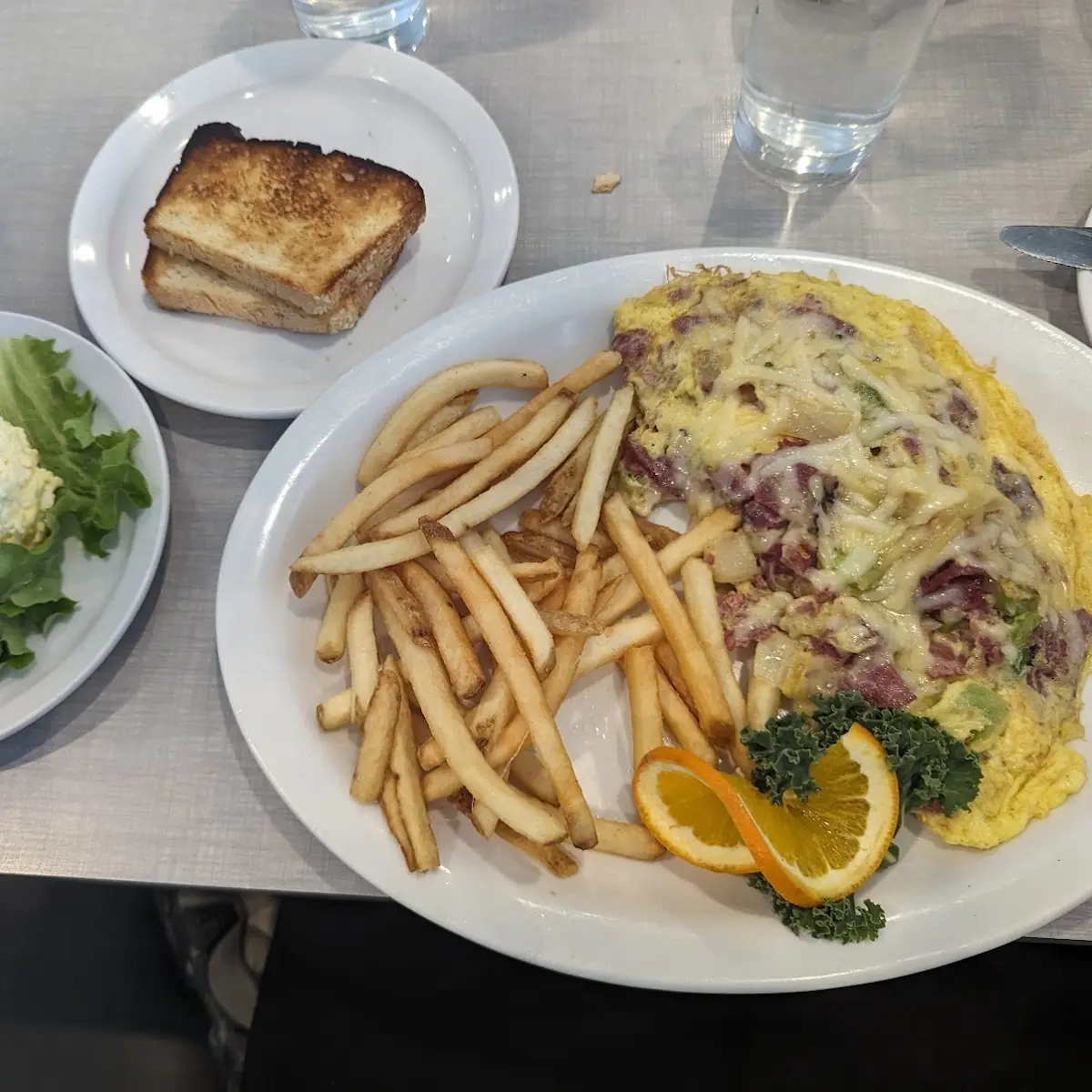 Egg Salad Pastrami Omelette