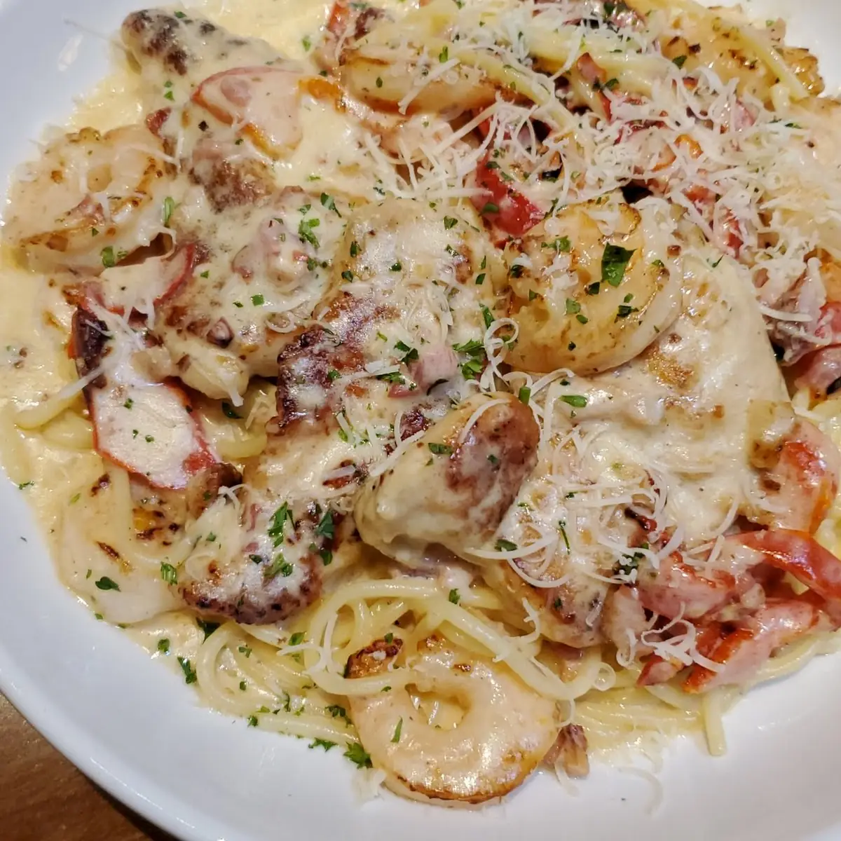 Chicken & Shrimp Carbonara