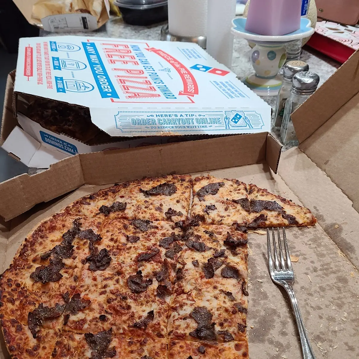 Philly Steak and Cheese Pizza