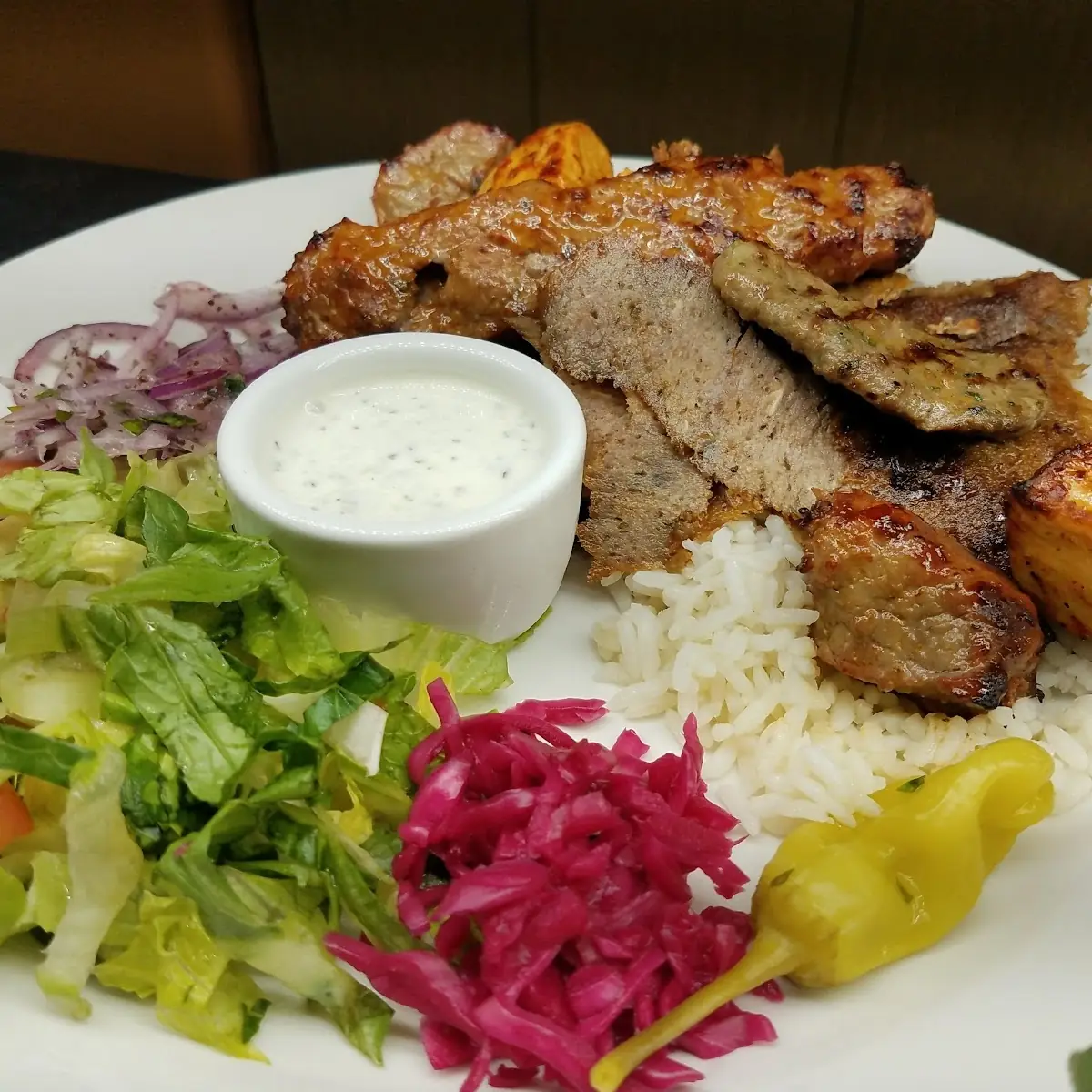 Mixed Grill Platter with Rice