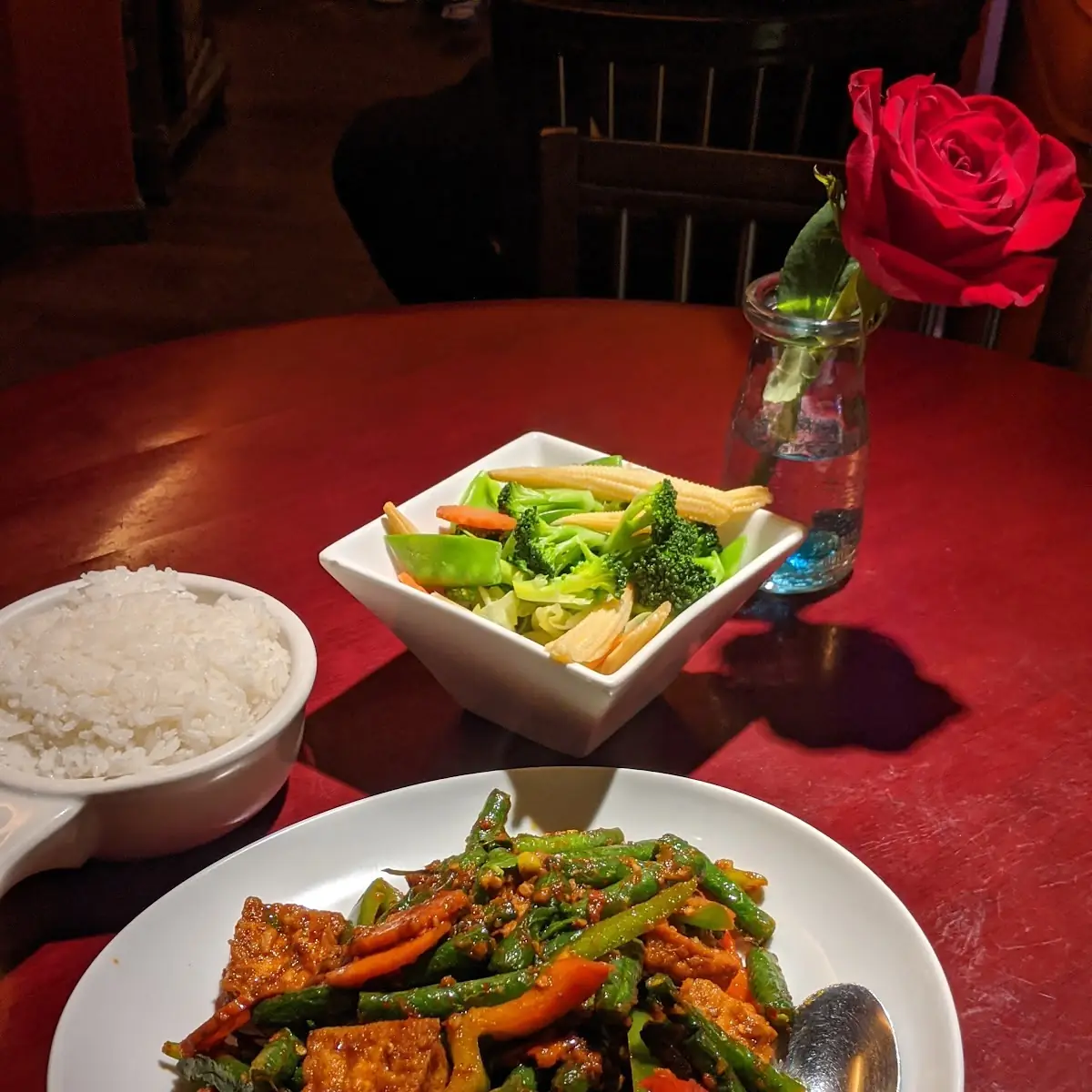 Pad Prik Khing Steamed Mixed Vegetables