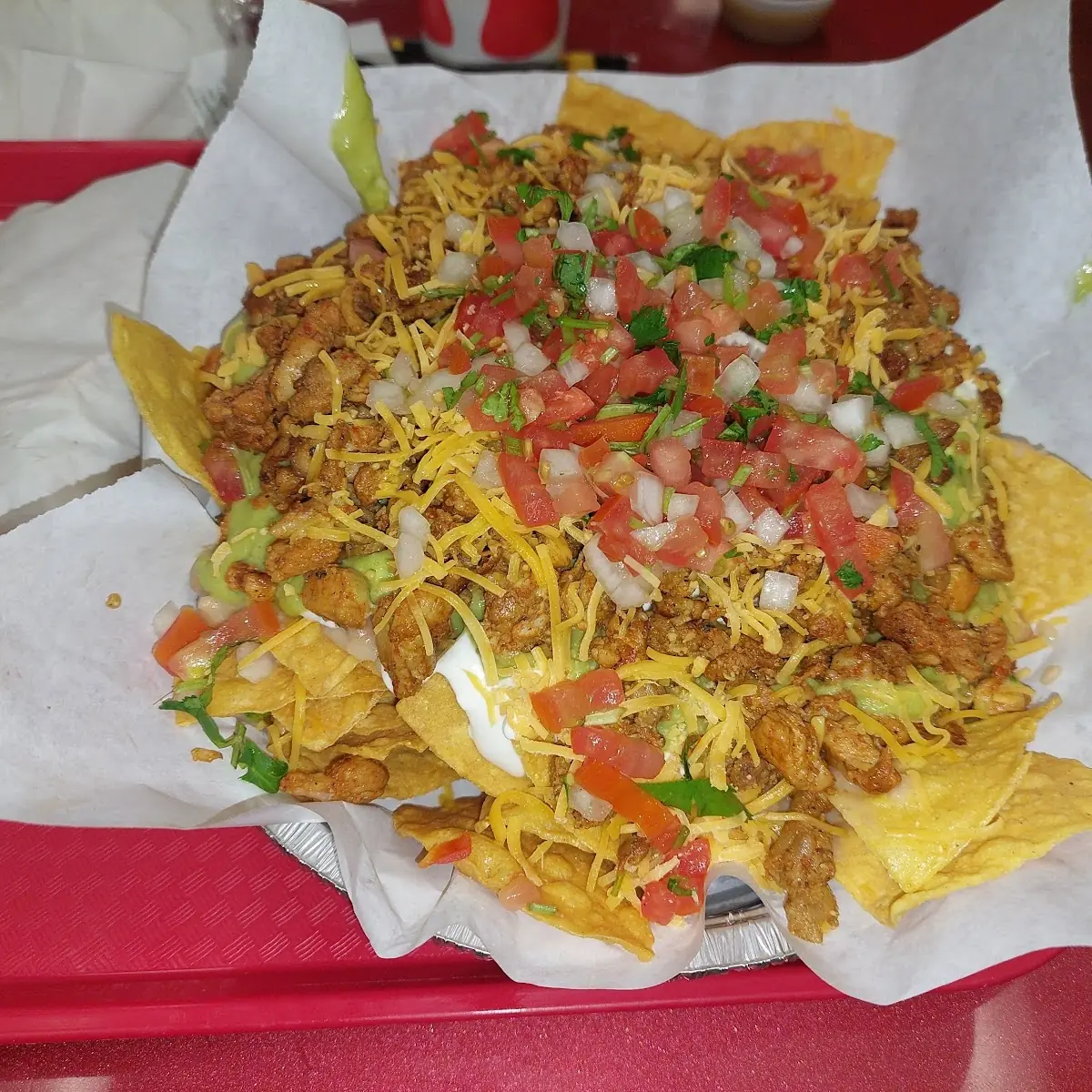 Chicken Nachos with Cheese