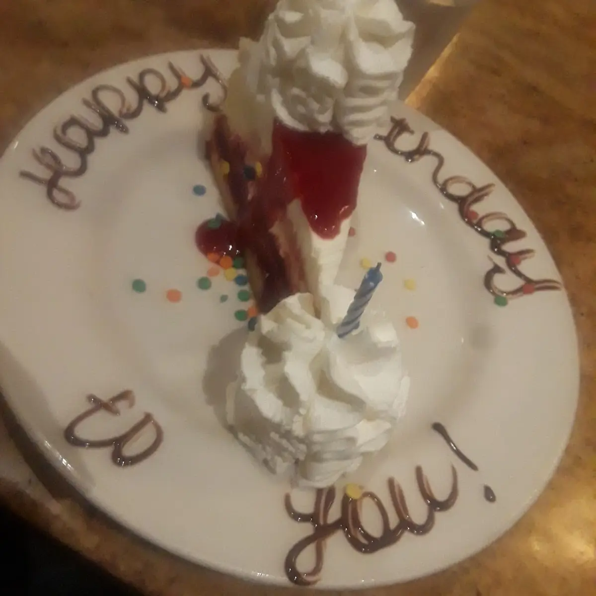 Happy Birthday Cheesecake Slice