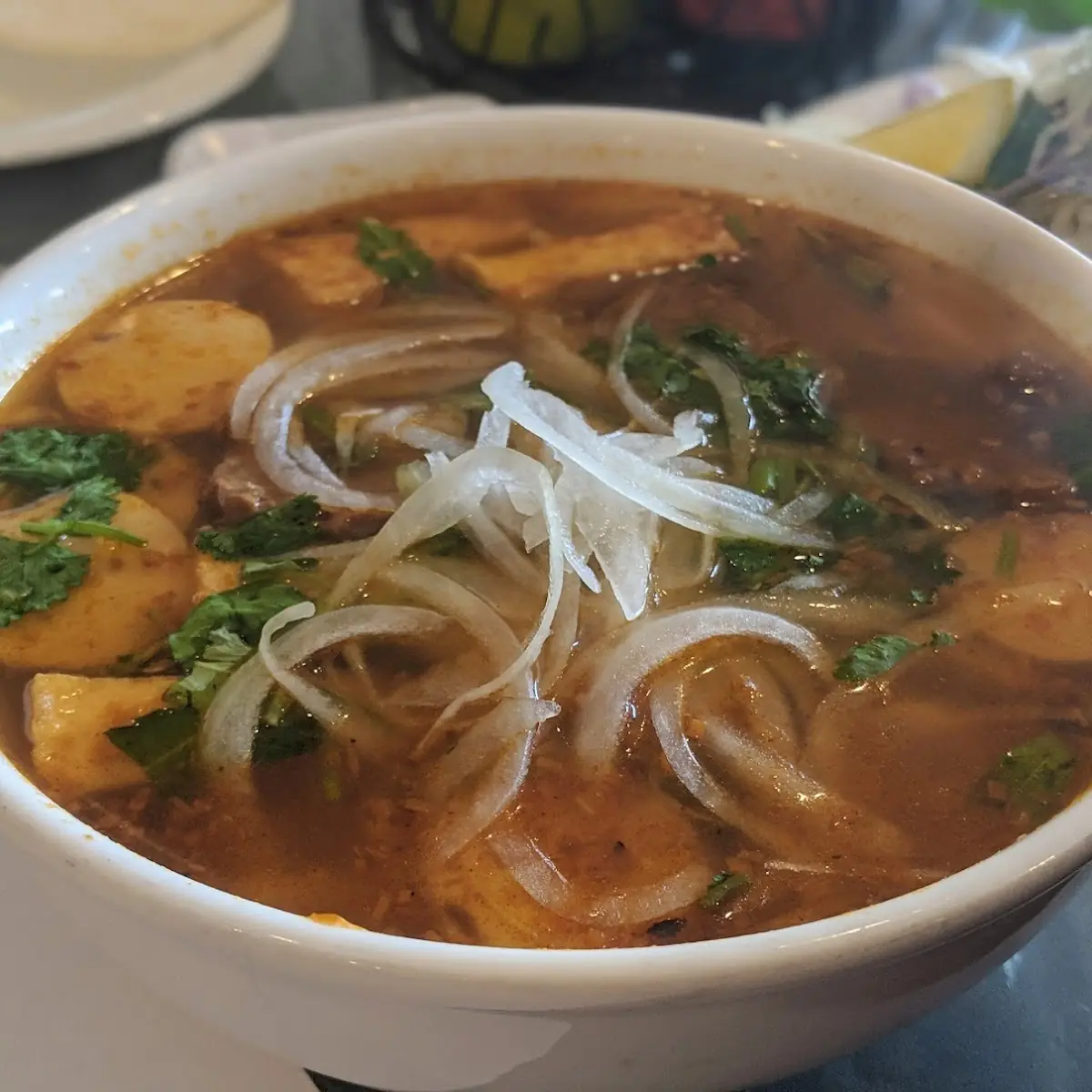 Vegan Spicy Beef Noodle Soup