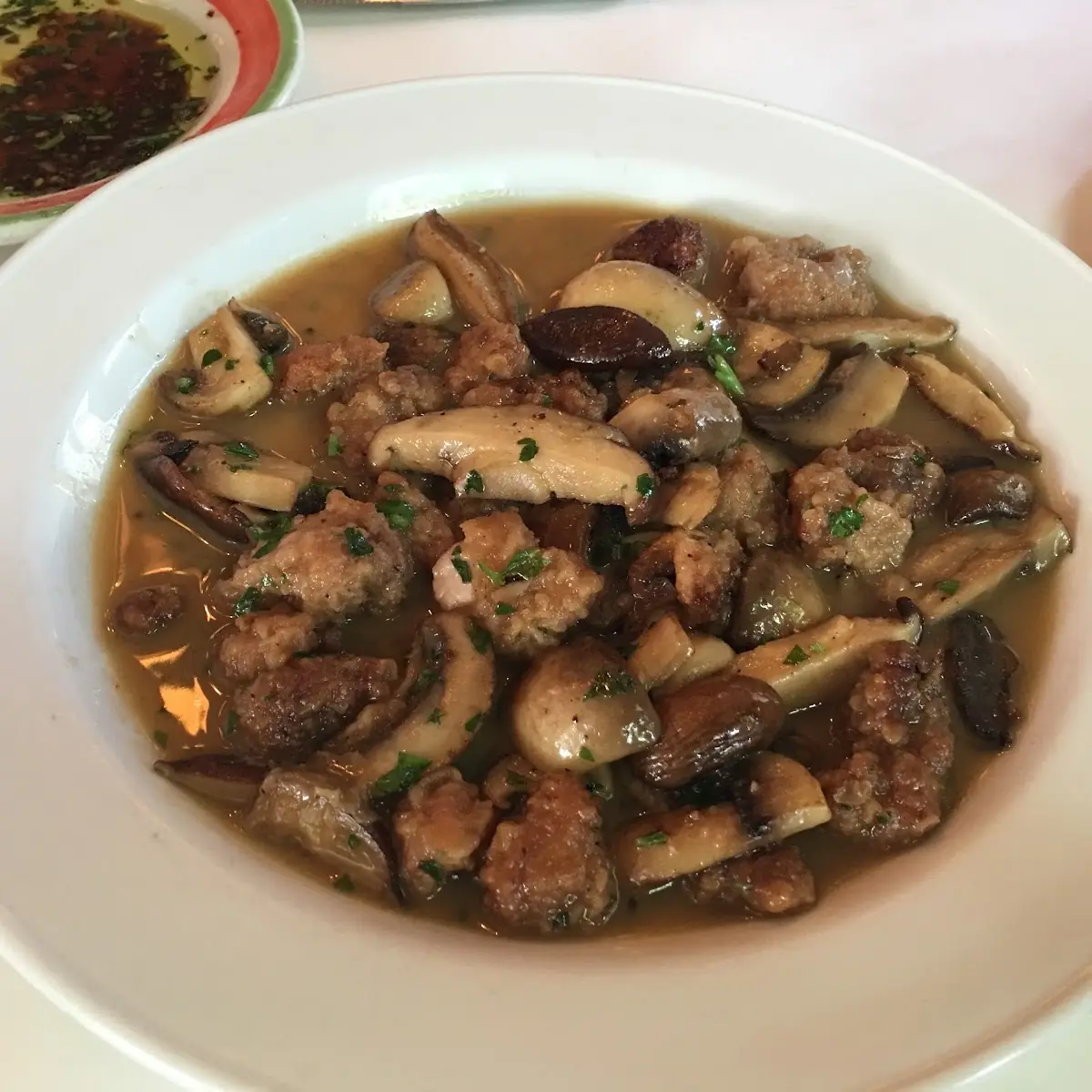 Wild Mushrooms in Wine Sauce