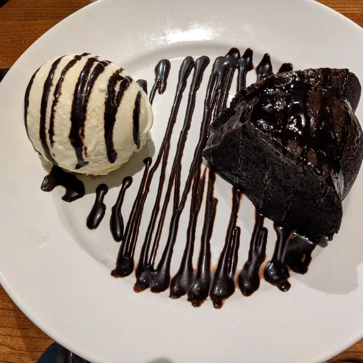 Chocolate Cake with Vanilla Ice Cream