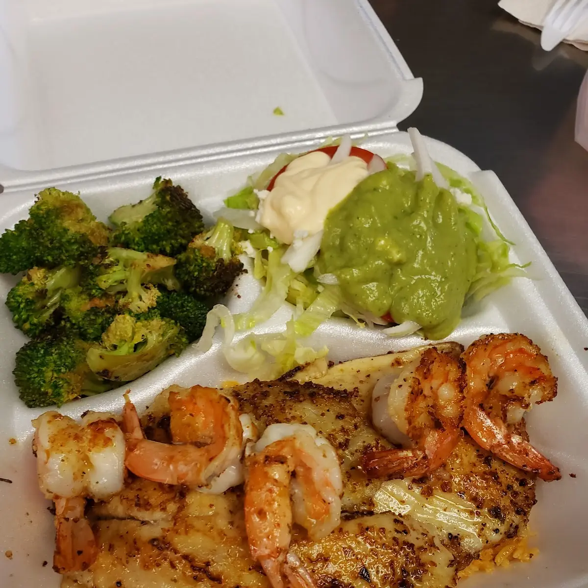 Grill Tilapia Fillet Y Shrimp