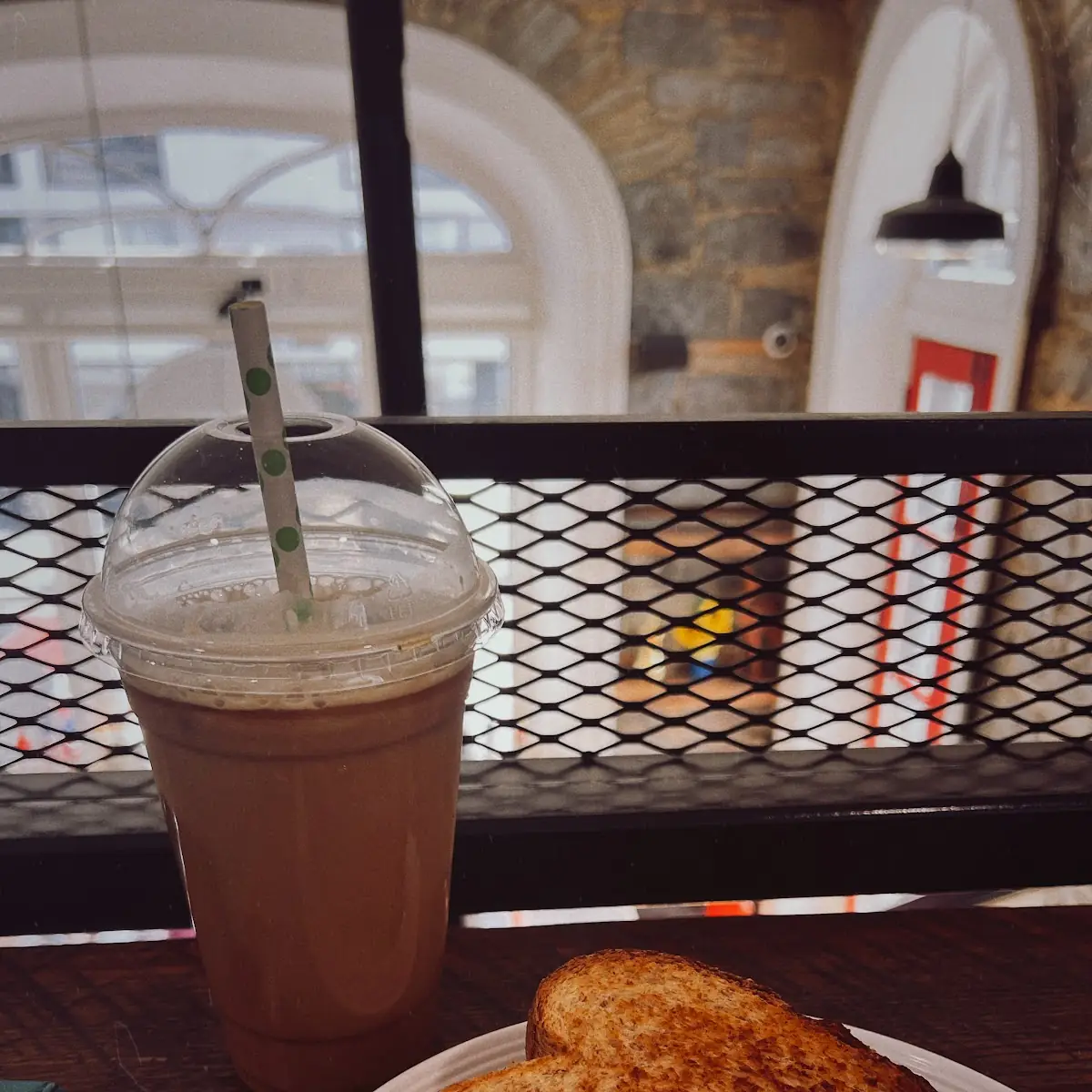 Turkey Sandwich with Iced Vanilla Latte