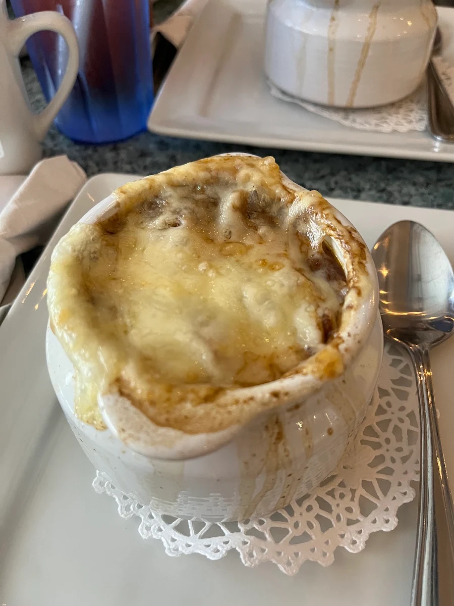 French Onion Soup, The Beach Lakefront Bar & Grill