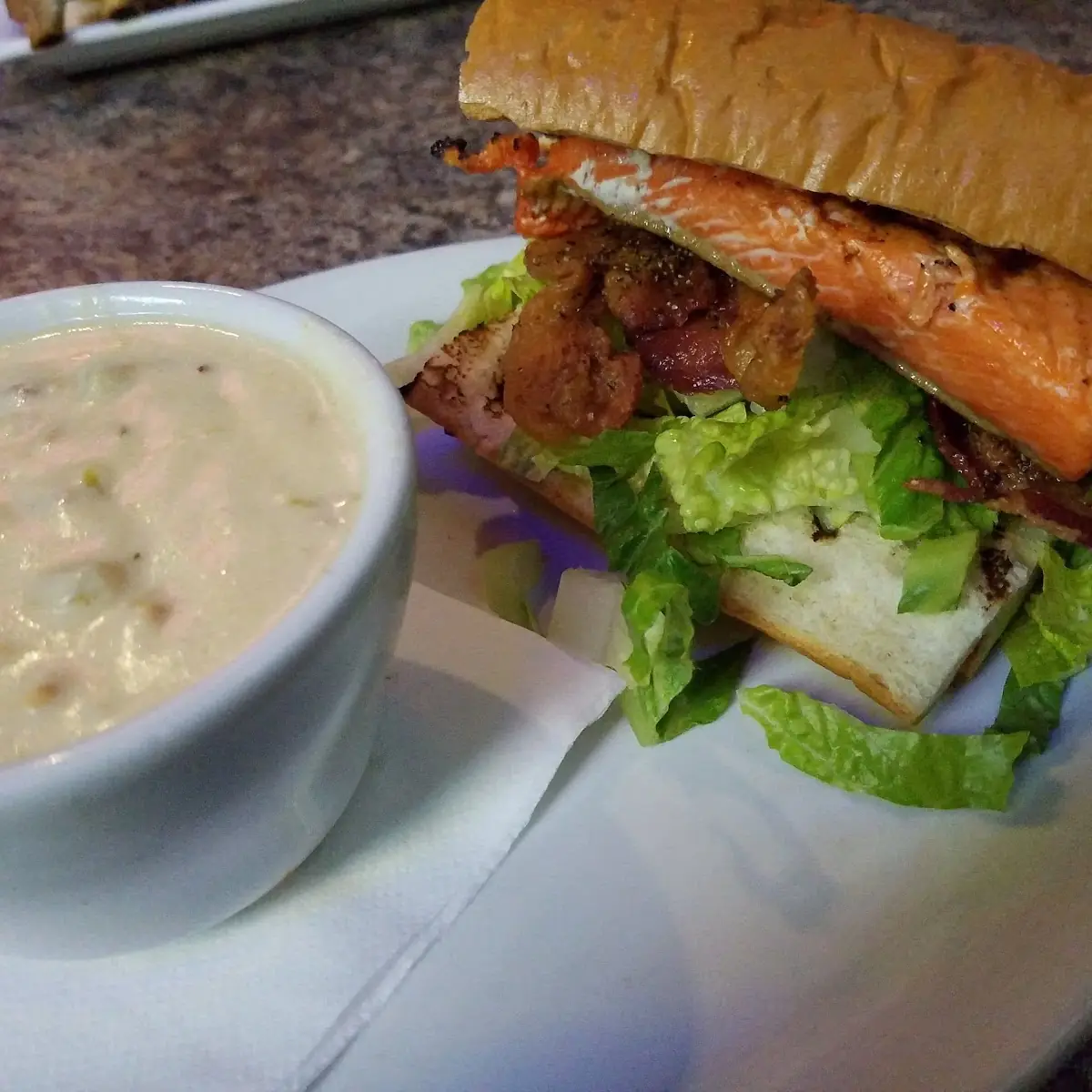 Salmon Club Sandwich