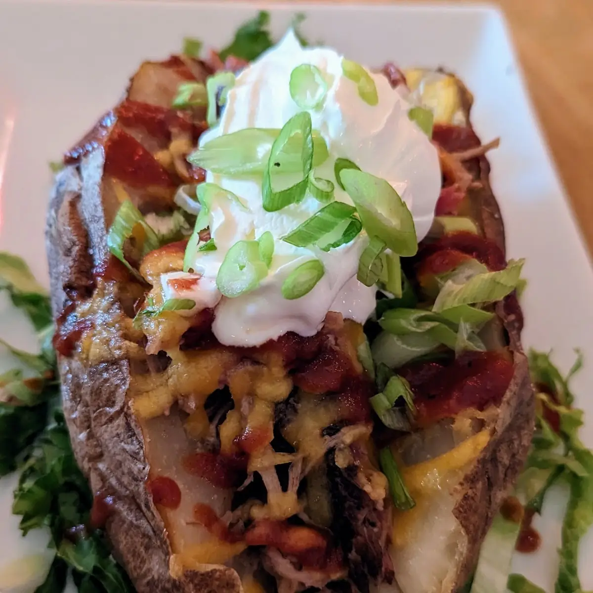 Pulled Pork Loaded Baked Potatoes