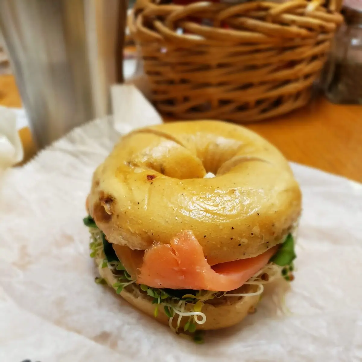 Smokin' Fish Bagel Sandwich