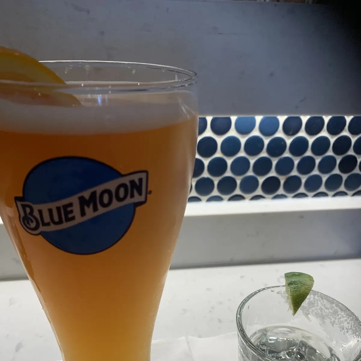 Blue Moon Belgian White with a Patron Silver