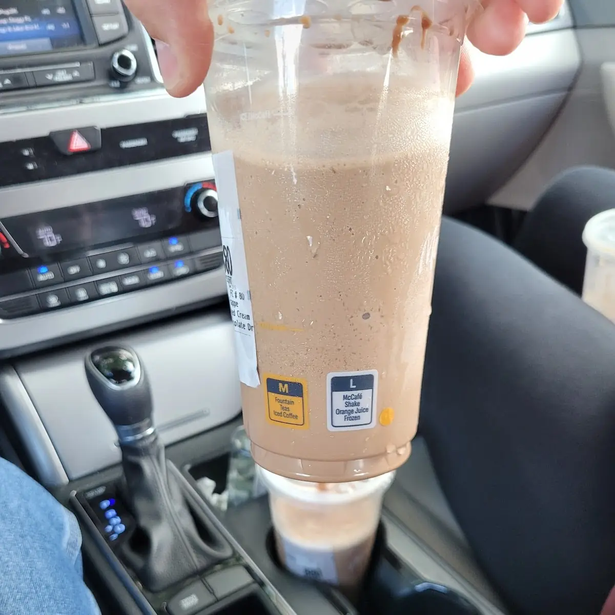 Large Mocha Frappe in a Medium Cup
