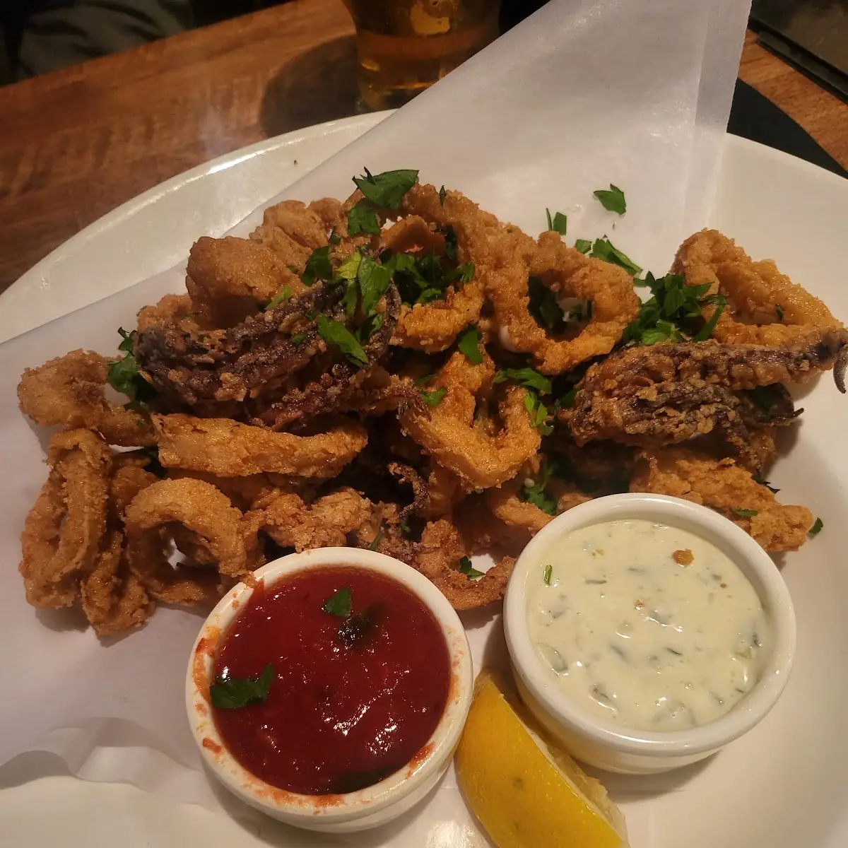 Crispy Fried Calamari with Sauces