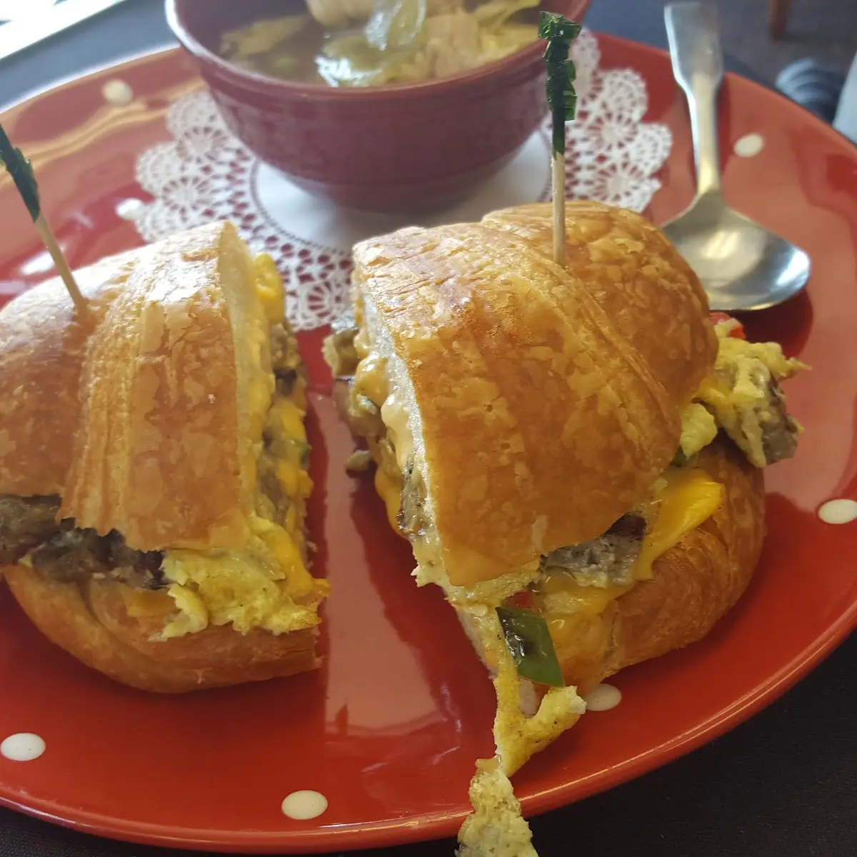 Sausage Egg and Cheese Croissant