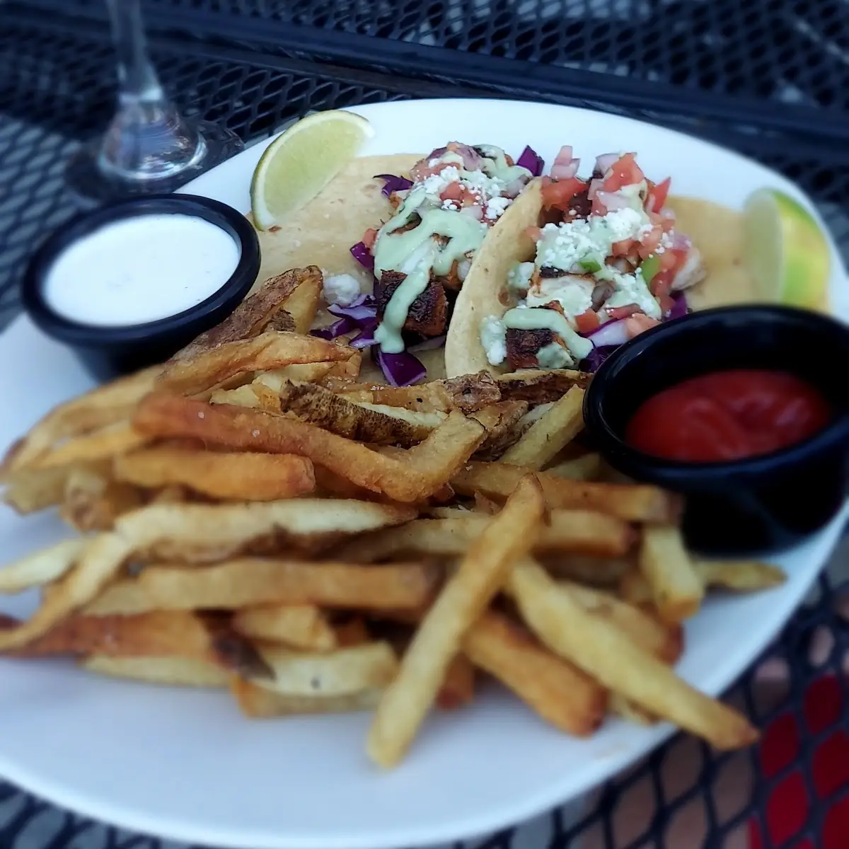 Fish Tacos and Fries