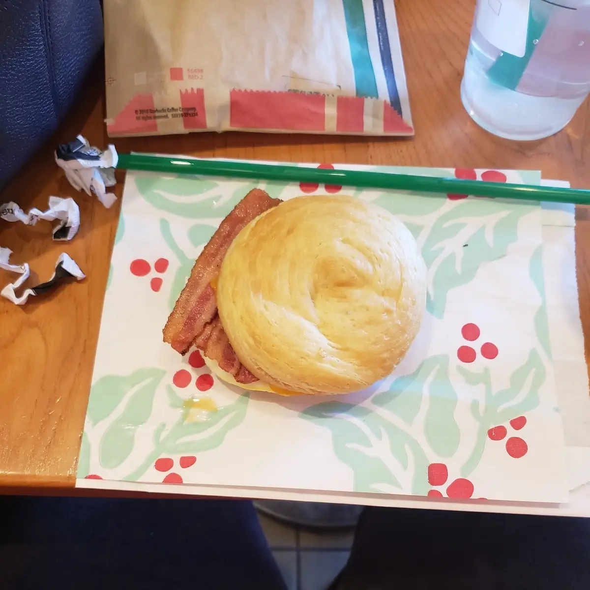 Double Bacon Egg and Cheese Breakfast Sandwich