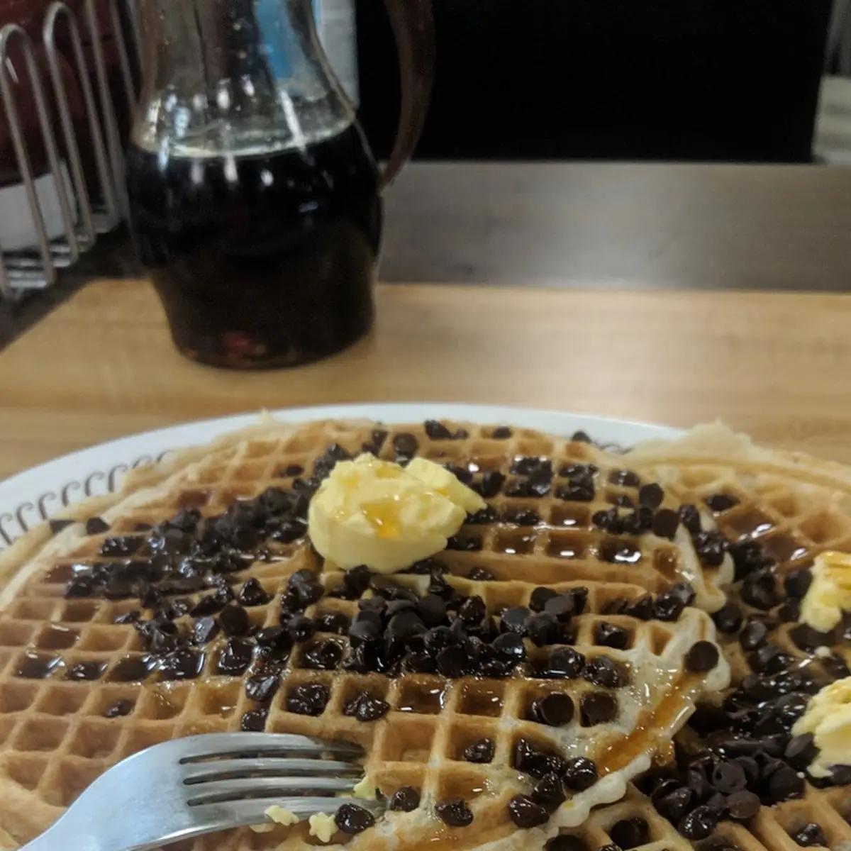 Double Chocolate Chip Waffles