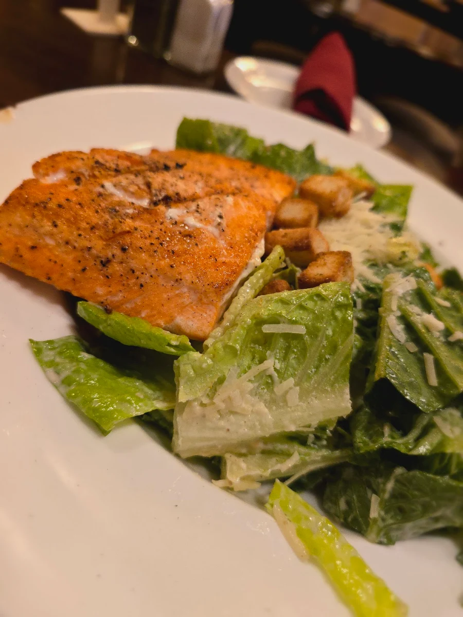 Ceasar Salad with Grilled Salmon