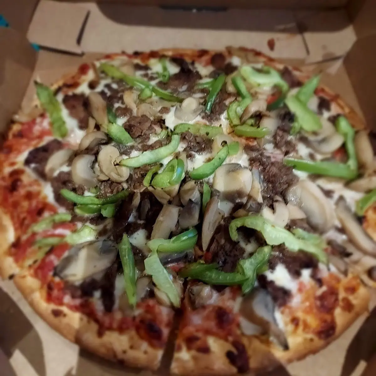 Philly Cheesesteak Pizza on Cauliflower Crust